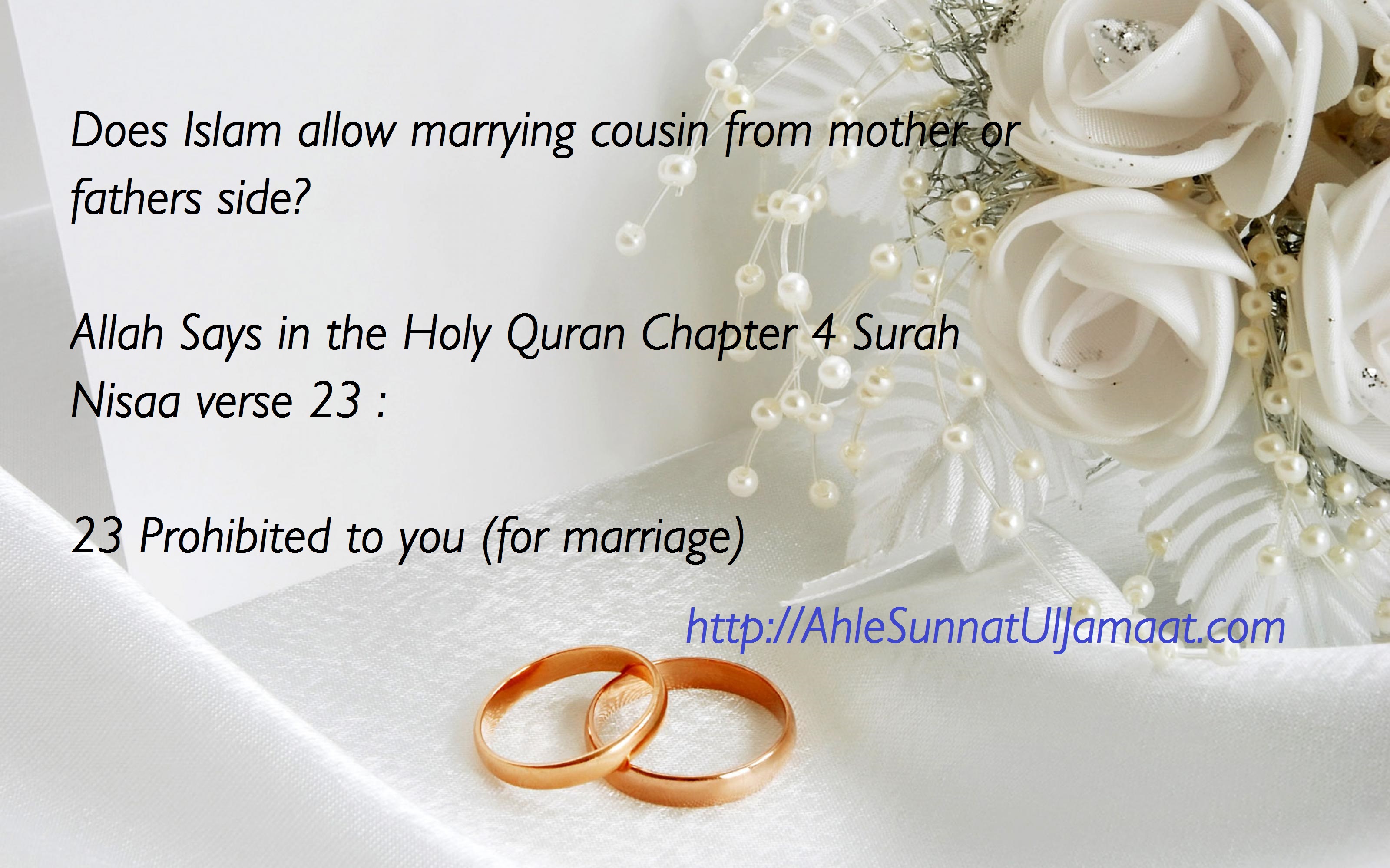 According to Islam who we can marry among relatives?