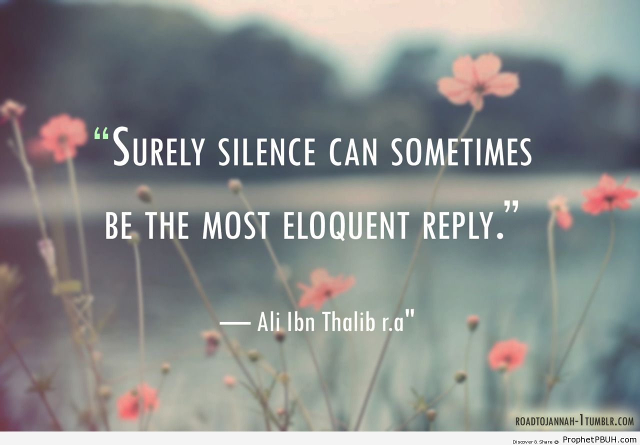 silence in islam hadith